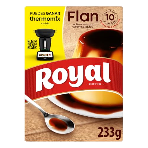 Royal Flan, Preparado en Polvo con Caramelo 10 Raciones, Pack 233 g
