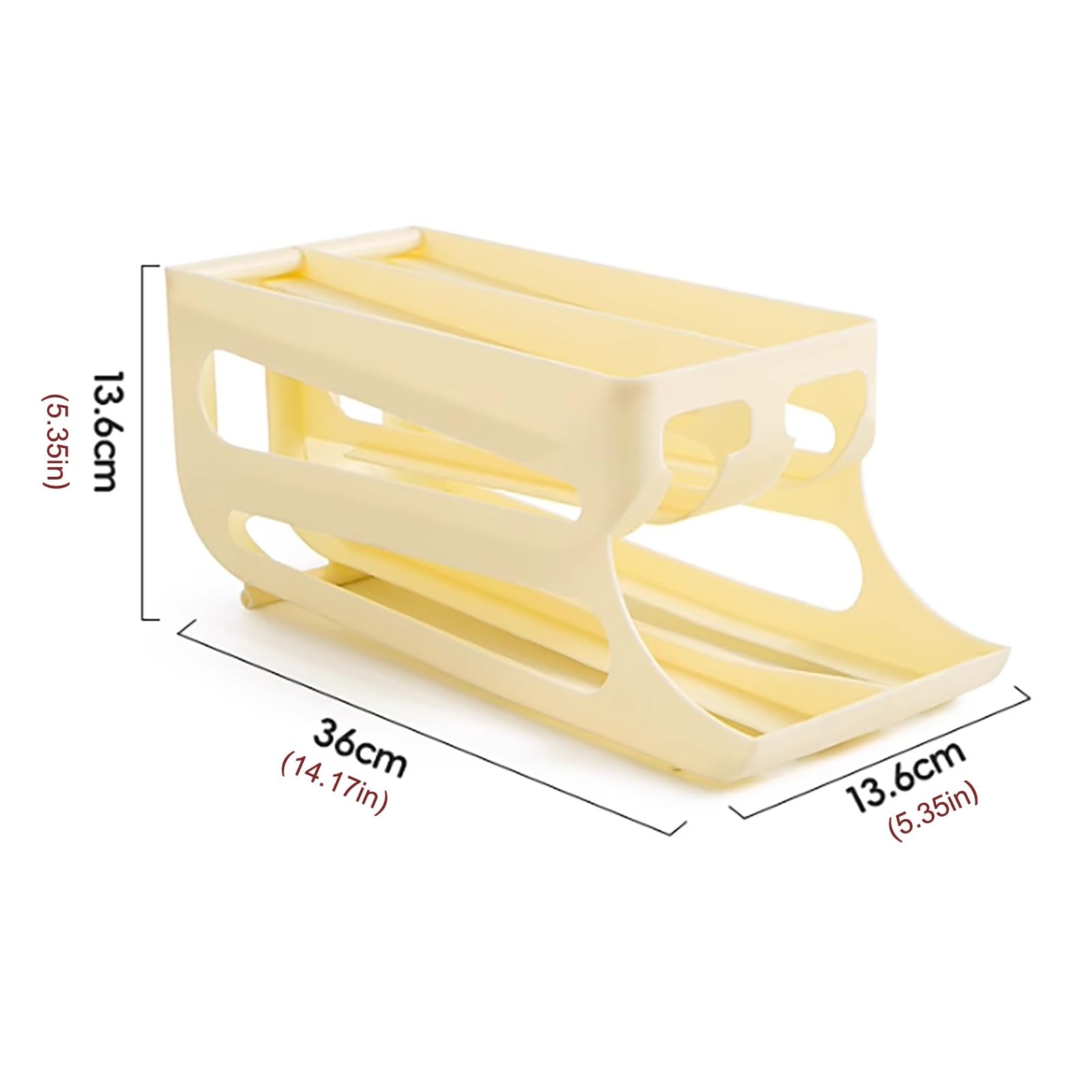Organizador de huevos for refrigerador, dispensador automático de huevos, capacidad for 43 huevos simultáneamente, estante for huevos de gran capacidad for gabinetes de cocina(Beige)