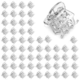 LIQWEI 60 Stück Mini Haarspangen, 1.5cm Kleine Haarschmuck Transparente