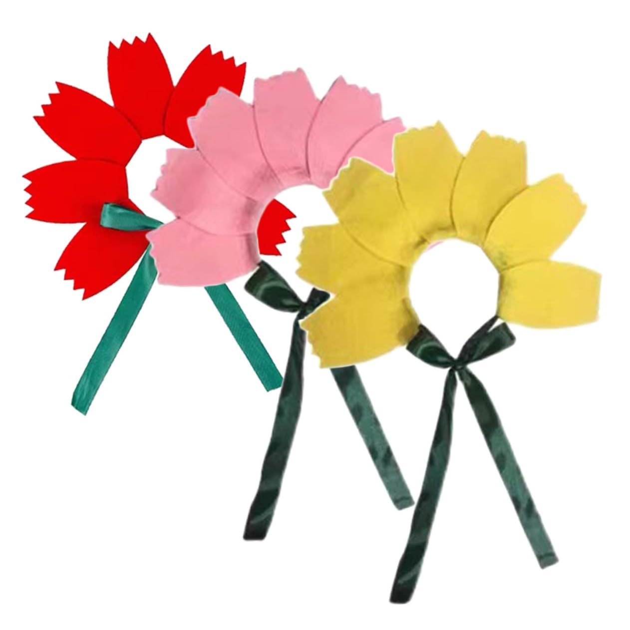 SHERCHPRY 3 Pcs Sunflower Cosplay Props Funny Costumes Sunflower Headband Novelty Cap Kids Costume Hats Little Girl Headband Funny Hats for Kids Has Caps Non-woven Fabric Daisy Ribbon Bride