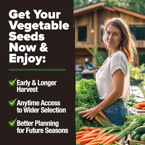 Image of HOME GROWN 25 Variety Survival Seed Vault 12,000+ Heirloom Non-GMO Vegetable Seeds for Planting, High Germination, Family Garden Starter Kit, Tomatoes, Peppers, Carrots, Beans, Kale, Indoor Outdoor
