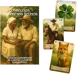 Tarot Conselhos Do Preto Velho - 36 cartas - Baralho Cigano