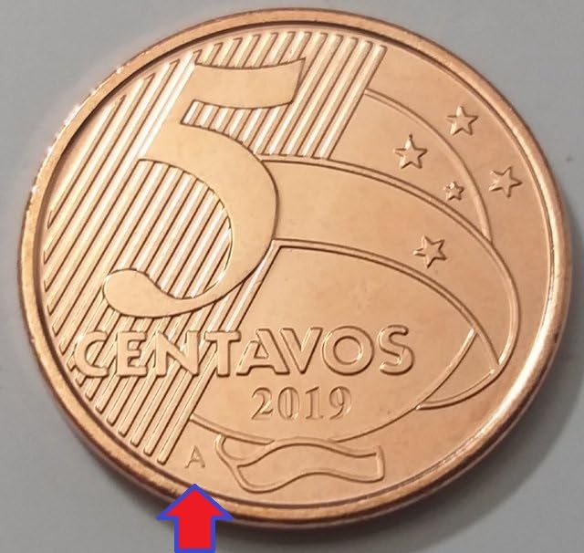 Kit 4 moedas 0,05 centavos fabricada na Holanda LETRA 