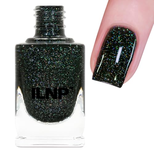 Image of ILNP Holly - Deep Spruce Green Holographic Jelly Nail Polish