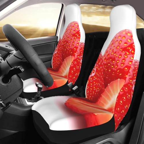 Housses de siège auto universelles Fresh Strawberry contre les taches et l'usure des sièges avant