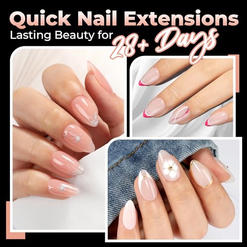 Image of UNA GELLA Short Almond Gel Nail Tips Half Matte Full Cover 120pcs | Almond Shape Nail Tips, Soft Gel, Strong, Long Lasting, Clear Acrylic False Nails, DIY Nail Art Salon, 12 Sizes for Women