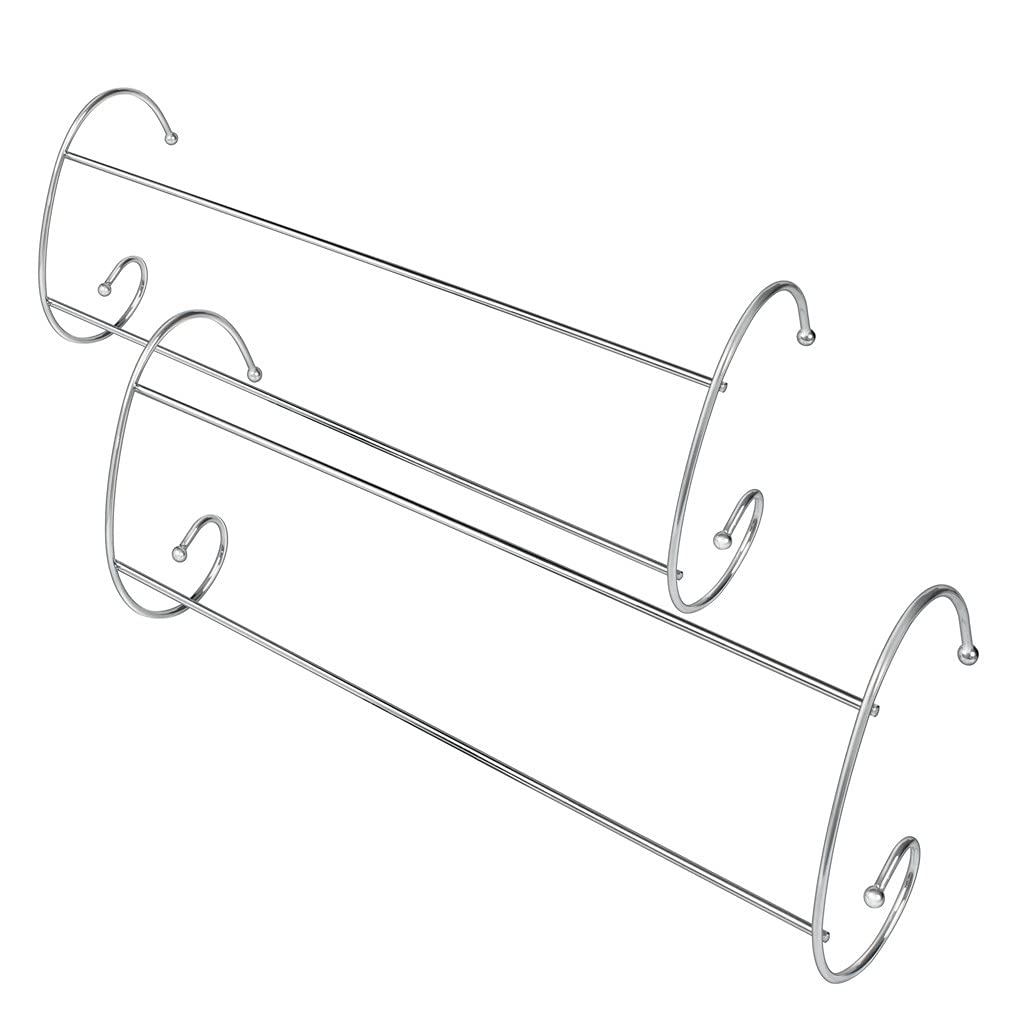 Taylor & Brown Set of 2 Chrome Twin Radiator Heater Indoor Clothes Airer Dryer Laundry Towel Rail Rack Hanger Holder Horse Stand Bar Space Saving 2 Pack