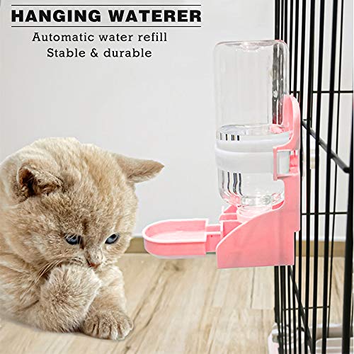 MEEQIAO Huisdier automatische waterdispenser, 500 ml ophangbaar, drankjes voor puppy's, cavia's, katten, hamsters… - Image 7