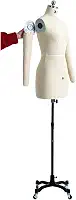 Formas de vestido feminino para costura, manequim de costura com braços, manequim plus size suporte sobre rodas para costura de roupas, costureiras de alfaiate manequim interessante (branco
