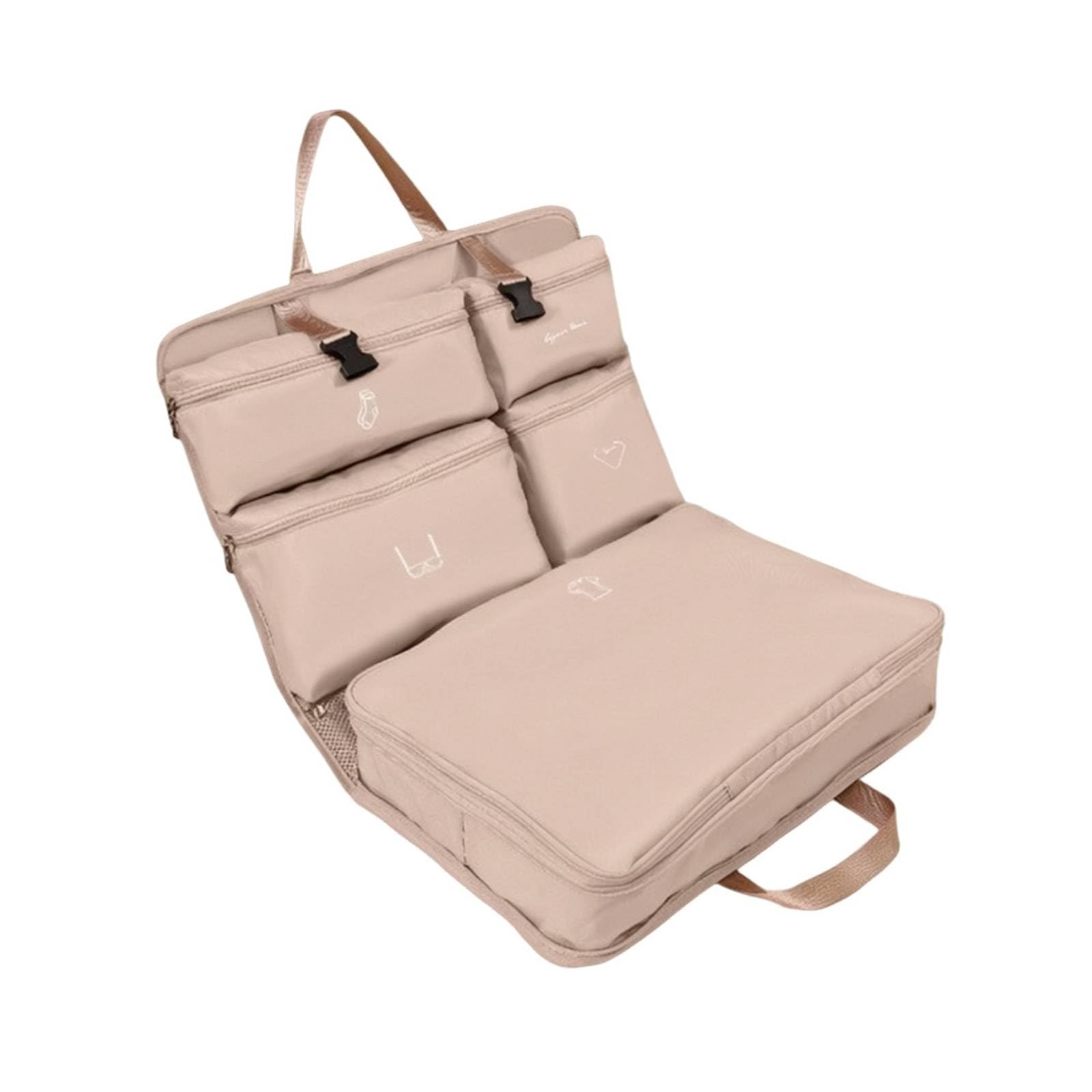 Qianly Borsa Organizer da Compatto Borsa Salvaspazio con Cerniera Pratico Organizzatore Valigia per Weekend, Nero
