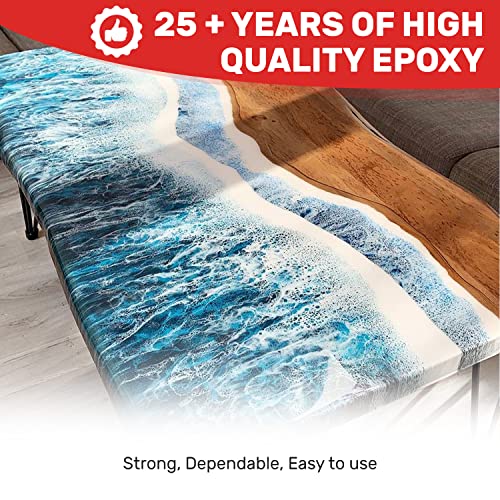 Mas Table Top Pro (2-Gallon Kit) | Crystal Clear Casting For Diy Arts And Crafts Projects | 2-Part Resin And Hardener Epoxy Kit | For Countertops, Wood Tables, Tabletops, Bar Tops, And More #TOP3