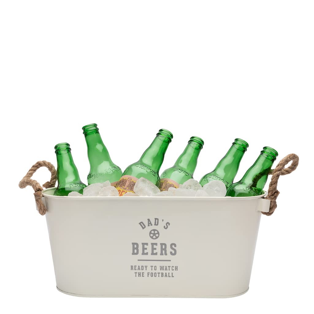Personalised Metal Ice Bucket for Football Lovers - Metal Ice Bucket Large - Father’s day or Birthday Gift for Him - Football Beer Cooler - Home Bar Gifts