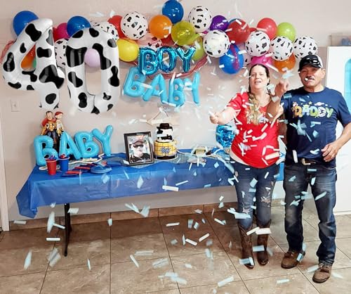 Cow Print Number 16 Balloon 40 inch, 16 Number Balloons, 16th Cow Farm Barnyard theme Birthday Decorations for Girls Boys Kids, 16 Year Old Party Supplies - 8