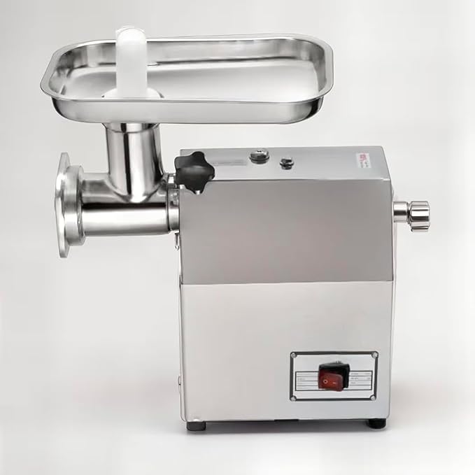 MVFP Electric Meat Grinder, Commercial Grade Stainless Steel, 850W Heavy Duty Food Processor, 120 KG Capacity with Sausage Stuffer and Kubbe Kit