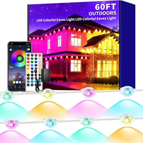 Luces exteriores permanentes RGB LED 60 pies Yocrostar