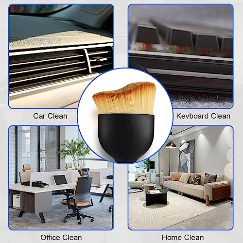 Image of STHIRA 2Pc Car Duster Car Nanofiber Brushes for Detailing Interior, Soft Car Detailing Brush, Soft Bristles Cleaning Brush Dusting Tool for Dashboard, Keyboard, Air Conditioner, Gap, Window Railing
