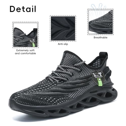 Image of FUJEAK Men Running Shoes Men Casual Breathable Walking Shoes Sport Athletic Sneakers Gym Tennis Slip On Comfortable Lightweight Shoes