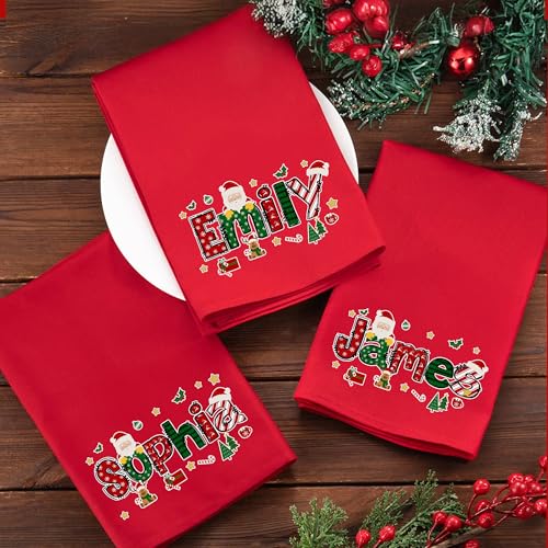 Servilleta de tela personalizada de Navidad 18x18 pulg miniatura 4