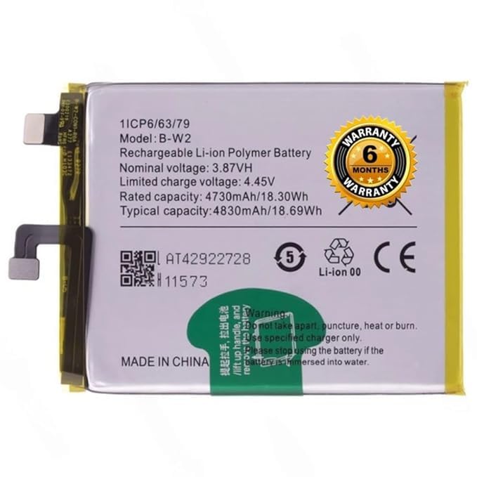 Image of Original B-W2 Battery for Vivo V25 Pro (V2158) 4830mah Battery with 6 Month Warranty** (B300)