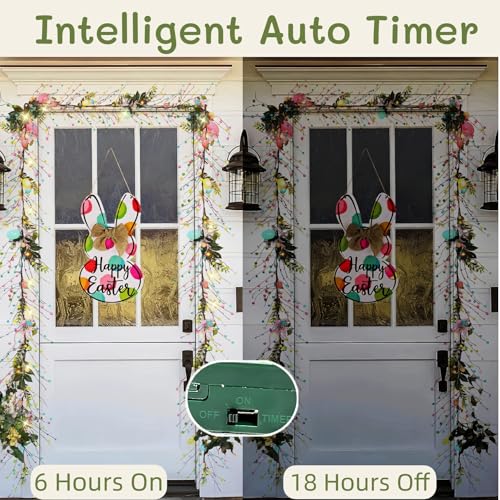 6 Foot Easter Egg Garland with LED Lights - 50% Off with Code EF2HEJE6