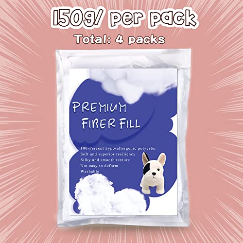 Image of BUTUZE 21oz Premium Polyester Fiber Fill, Polyfill Stuffing High Resilience Fiberfill Stuffing for Craft, Crochet Animal, Part Pillow Comforter DIY, Recyclable