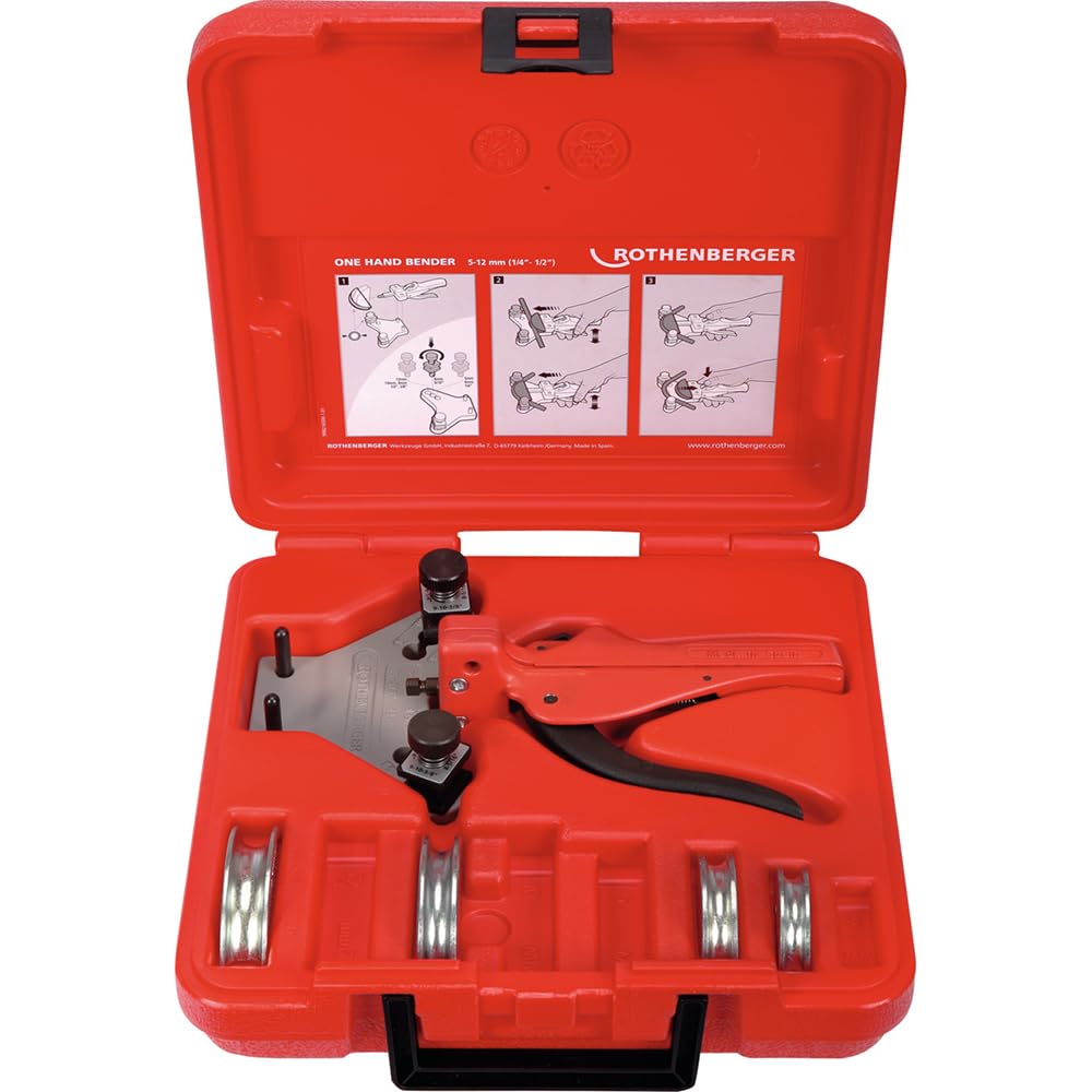 Rothenberger ONEHAND BENDER SET 1/4 5/16 3/8 1/2"