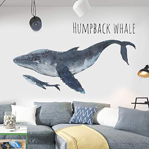Vinilo Decorativo Pared Ballena Jorobada Pegatina
