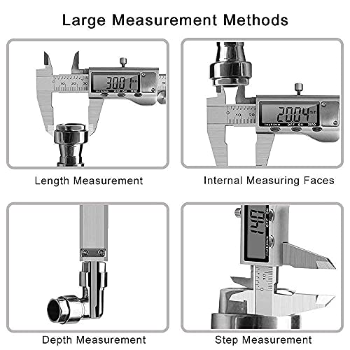 Digital Caliper, Caliper Measuring Tool With Stainless Steel, Electronic Micrometer Caliper With Large Lcd Screen, Auto-Off Feature, Inch And Millimeter Conversion (6 Inch/150 Mm) #TOP4
