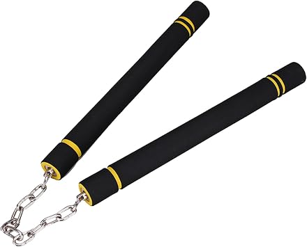Foam Training Nunchuck Comfort Grip for Martial Arts Taekwondo Wing Chun Fist Black, 10.2 inches 26 cm
