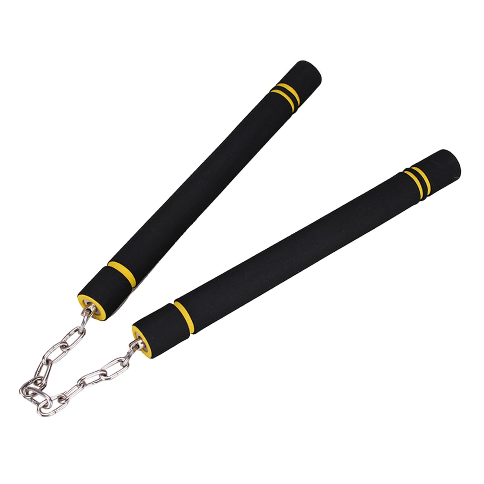 Foam Training Nunchucks Comfortable Grip for Martial Arts Taekwondo Wingchun Black 26cm