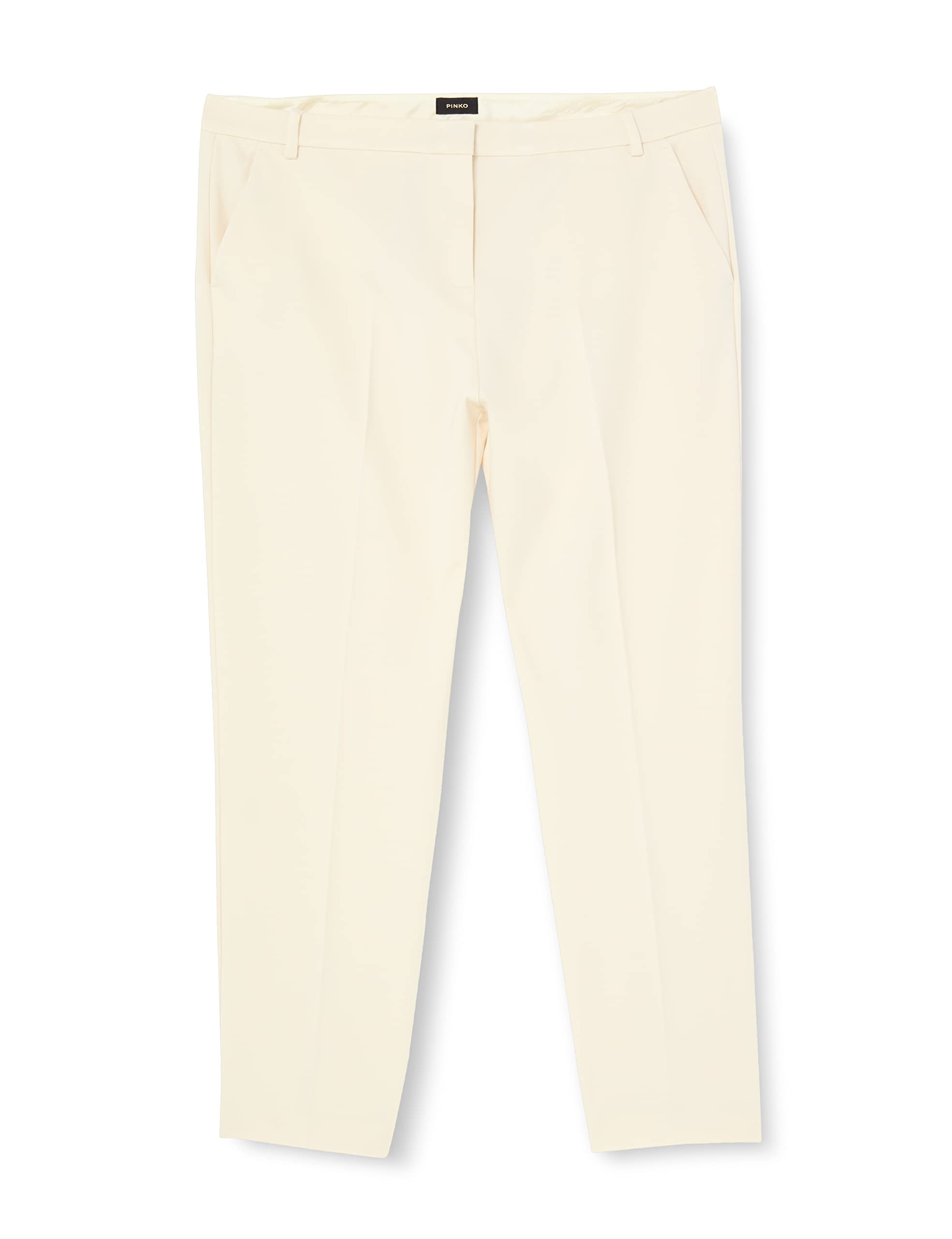 Pinko Damen Bello Pantalone Punto STOFFA S Hose, N96_FUMO Bianco, 42