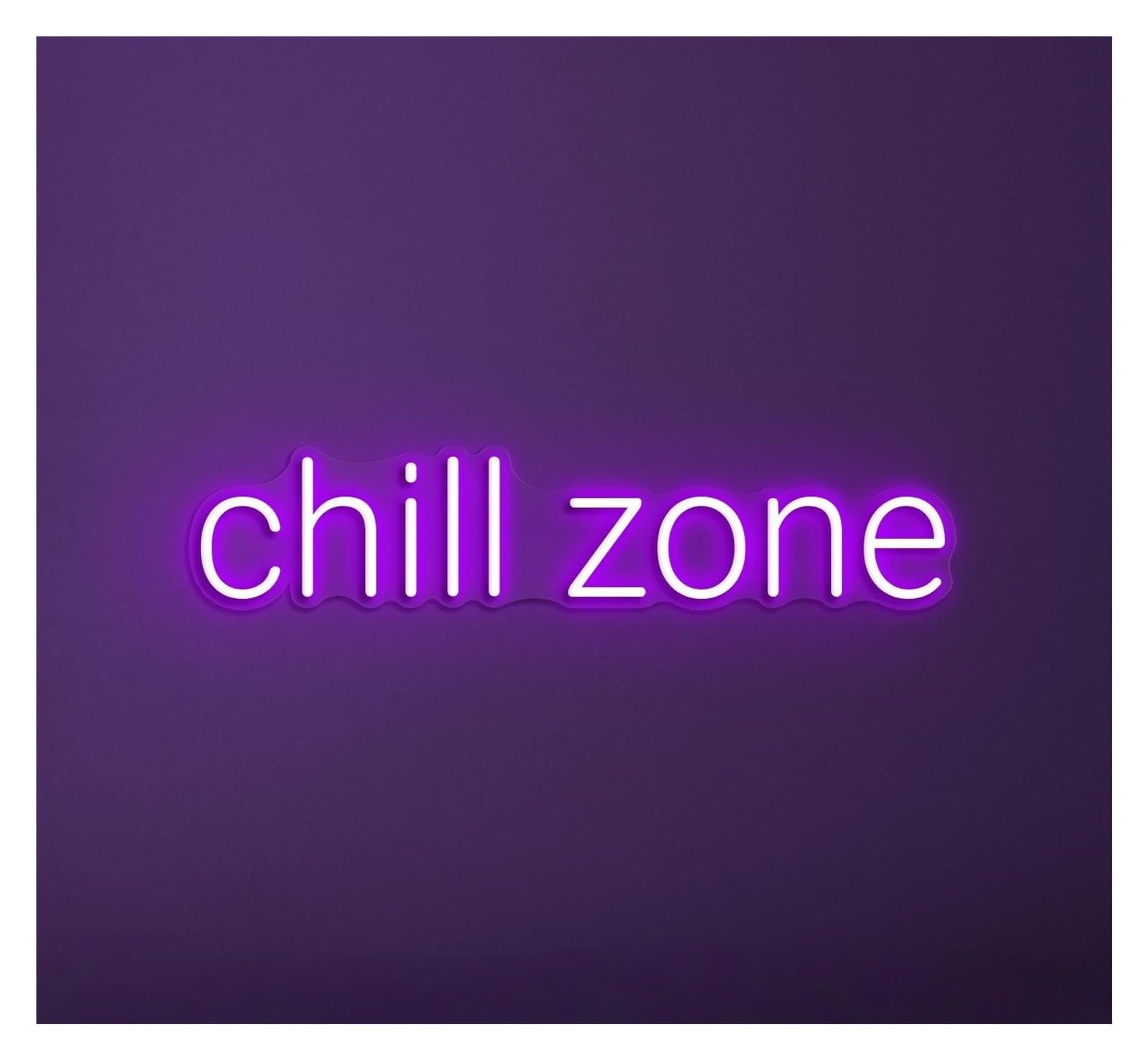 RONGCH Hanging Art Signs Chill Zone Neon Sign Wall Art for Home Bar Pub Decor Storefront Window Display Business Entrance 48cm(Style F)