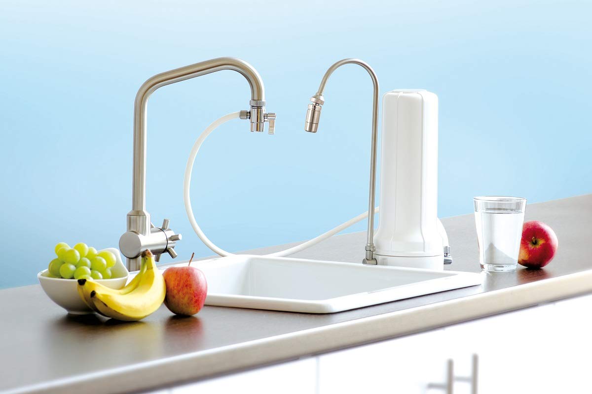 Alvito Filtro Acqua Da Banco Basic – Depuratore Da Tavolo In Acciaio Inox Senza Cartuccia – Altezza 30 Cm – Attivazione Energetica