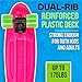 Flybar 22 Inch Kids Skateboard – Mini Cruiser Skateboards for Kids Ages 6-12, Outdoor Toys, Lightweight, Durable, Non-Slip Deck, ABEC-7 Bearings, Holds up to 175 lbs (Pink)