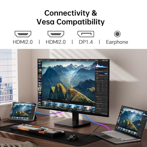 Image of KTC 27 Inch 4K UHD Computer Monitor, IPS 3840x2160 Monitor with HDR400, DCI-P3 95%, 1.07 Billion Colors, HDMI DisplayPort, 60Hz PC Monitor, H27P27