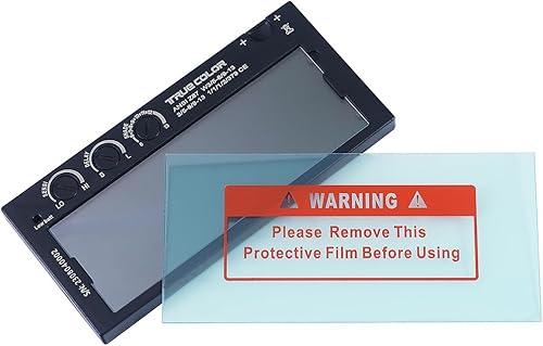 Lente de filtro de casco de soldadura de oscurecimiento automático de 2 x 4 14 pulgadas con ranuras antideslizantes, sombra variable 5  13 para