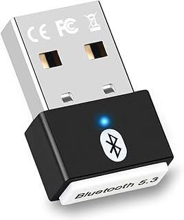 USB Bluetooth 5.3 Adapter for PC Supports Windows 11/10/8.1/7, Plug and Play For Windows 11/10,Mini 5.3+EDR Bluetooth Dongle Receiver&Transmitter for PC,Laptop,Keyboard,Mouse,Headsets,Speakers