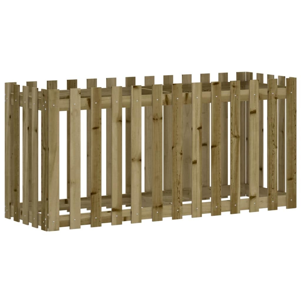Hochbeet Lattenzaun Holz 150x50x70cm Pflanzenbeet Garten