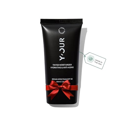 YOUR Crema Hidratante con Color Hidratante y Crema Antienvejecimiento con SPF 30, Protección UV Maquillaje de cobertura ligera a media, acumulable
