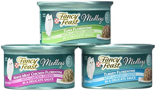Fancy Feast Purina Medleys Cat Food Variety Pack - Florentine Collection - 3 Oz, 18 Case