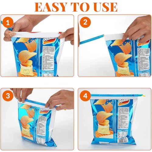 30 Stück Verschlussklammern für Beutel 9/12.5/18.5/22.5/28.5cm Tütenclips Verschlussclips Bag Sealer Sticks Küche Dichtungsclip Beutelclips Tüten Verschluss Wiederverwendbar für Verkapselung