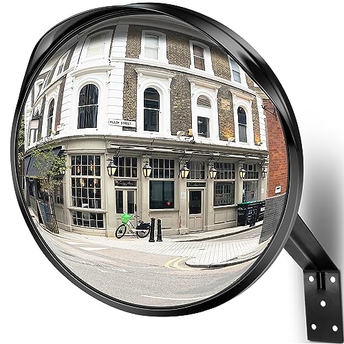 Angooni 40 cm Sicherheitsspiegel Verkehrsspiegel, Parkassistent, Verstellbarer Weitwinkel-Blickwinkel, Konvexspiegel für Garage und Einfahrt (Unterstützt Innen - und Außenbereich)