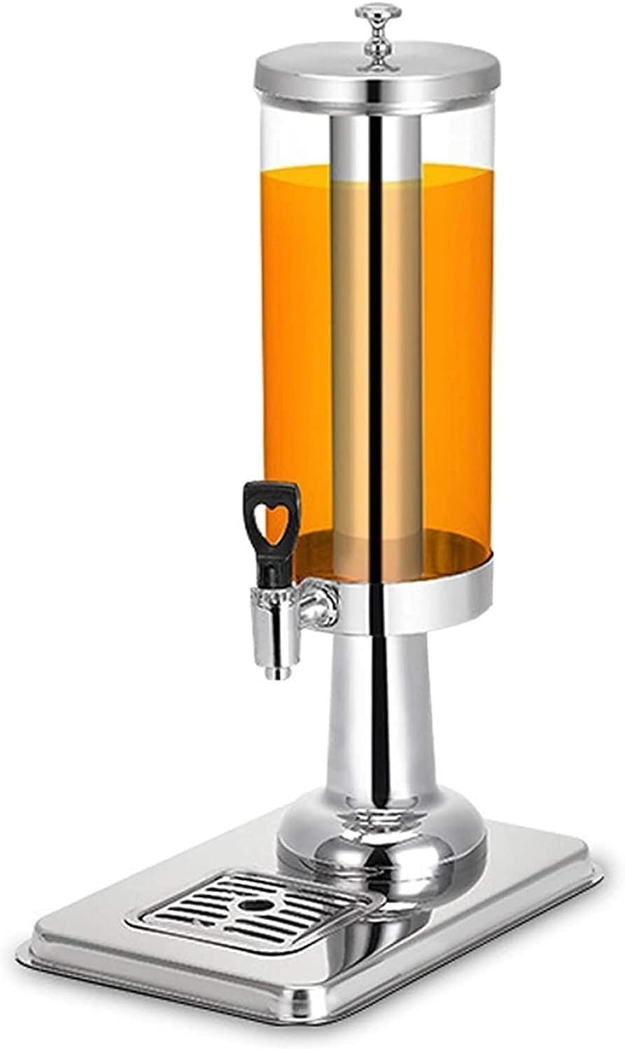 asdchZen Stainless Steel Juice Dispenser, Sturdy Beverage Cold Beverage Dispenser With Leak-Free Faucet And Drain Tray, For Party, Weddings, Buffet, 3L, 57645