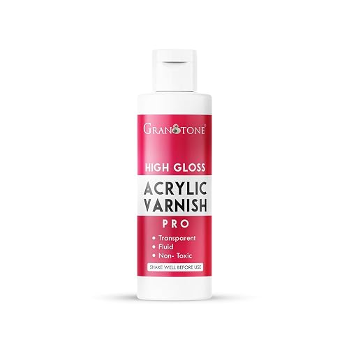 GRANOTONE High Gloss Acrylic Varnish 100 ML Non Yellowing Non Toxic Anti Crazing Finish for Acrylic Painting Pro and Hobby Artists Made in India