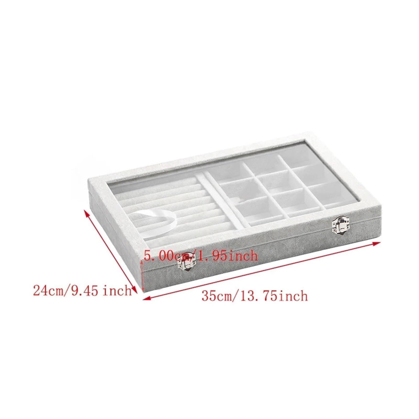 1 Pc Creative Gray Velvet Necklace Rings Earrings Jewelry Display Organizer Box Case Jewelry Box Storage Showcase Originality