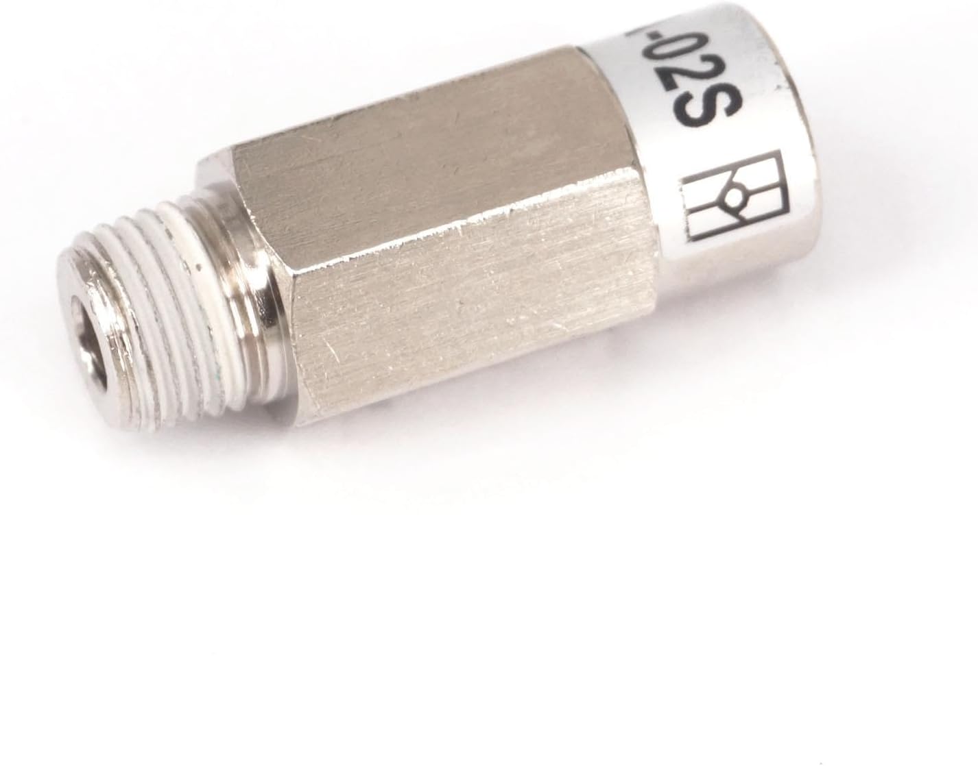 G1/4" AKB02A-02S ブッシング型チェックバルブ 流れ方向：雄ねじから雌ねじ