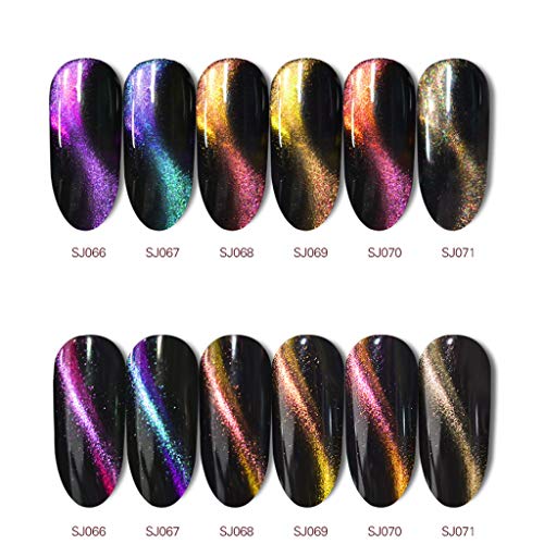 Schnelltrocknender Nagellack, 5D Glänzend und poliert Nail Gel Magnet Magic Cat Eye Gel Nail Art Soak Off, Gel UV LED… – Bild 4