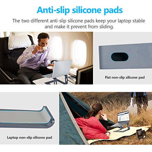 Image of Laptop Stand, Portable Ergonomic Computer Lifter Laptop Desktop Stand, Detachable Cooling Notebook MacBook Air Pro Riser Holder Stand for Dell, HP, Lenovo, Samsung More 10-15.6 inch Laptops