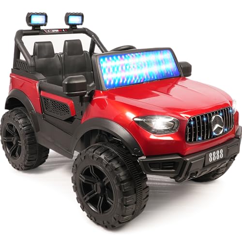 Image of Kawaii Kids Speed 888 Battery Operated Electric Car for Kids, 12V Rechargeable Ride-On SUV with Solid Design, Kids Ride-On Car for Boys & Girls Age 1-7 Years (MERC Red)
