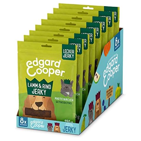 Edgard & Cooper Hunde Leckerlis Getreidefrei 8x150g Jerky Lamm Cover